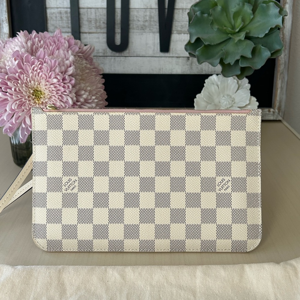 Louis Vuitton Damier Azur Neverfull Wristlet/Clutch - NWOT